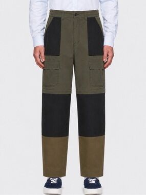 Maison Kitsune Convertible Cargo Pants Khaki Green Black Men's Sz 38 XS Gorpcore